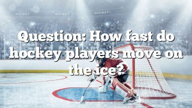 Question: How fast do hockey players move on the ice?