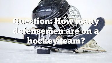 Question: How many defensemen are on a hockey team?