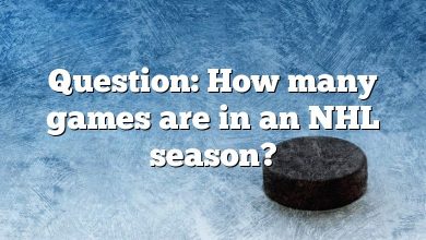 Question: How many games are in an NHL season?