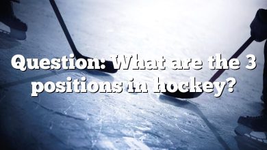 Question: What are the 3 positions in hockey?