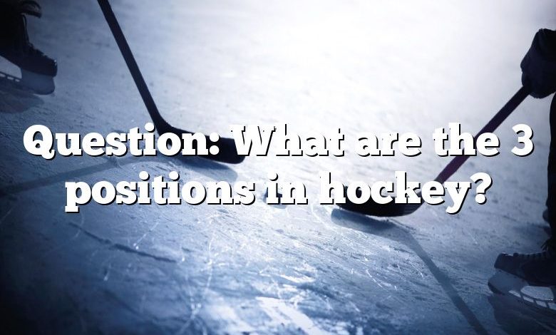 Question: What are the 3 positions in hockey?