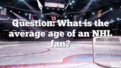 Question: What is the average age of an NHL fan?