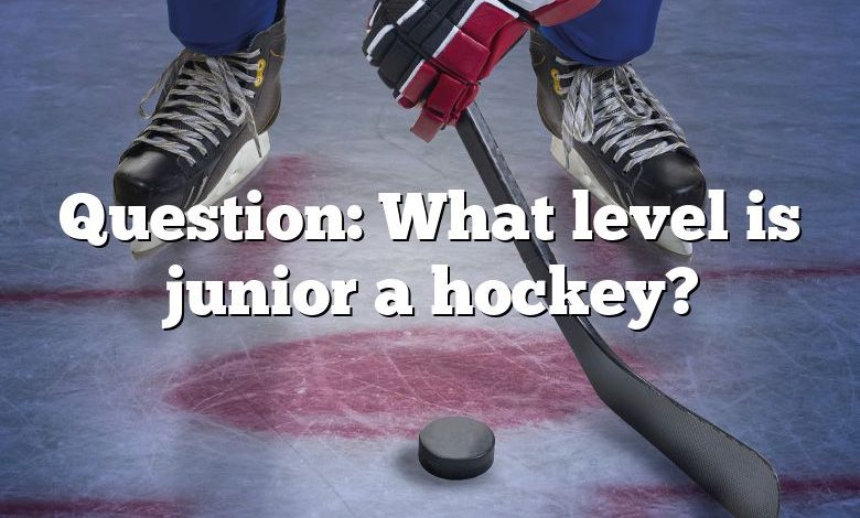 Question: What level is junior a hockey?