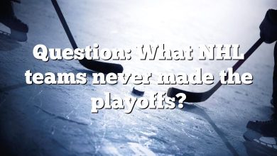 Question: What NHL teams never made the playoffs?