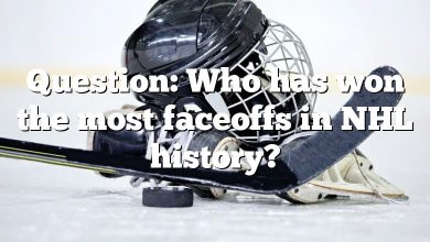 Question: Who has won the most faceoffs in NHL history?