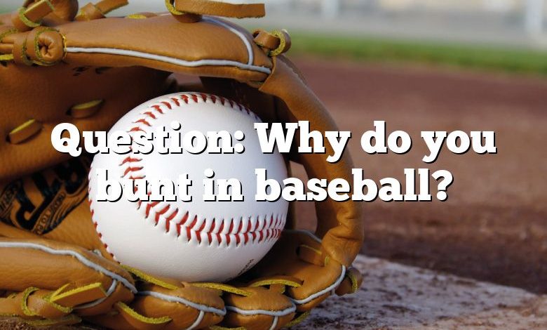 Question: Why do you bunt in baseball?