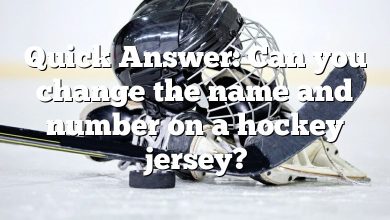 Quick Answer: Can you change the name and number on a hockey jersey?