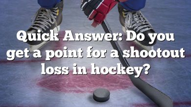 Quick Answer: Do you get a point for a shootout loss in hockey?