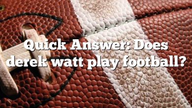 Quick Answer: Does derek watt play football?