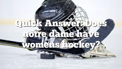 Quick Answer: Does notre dame have womens hockey?