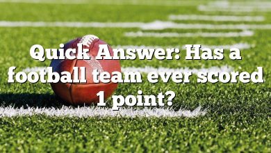 Quick Answer: Has a football team ever scored 1 point?