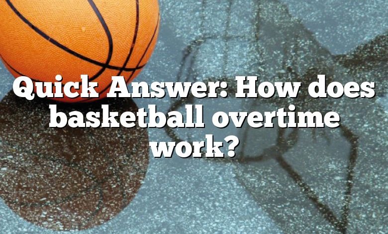 Quick Answer: How does basketball overtime work?