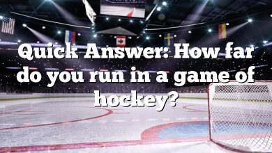 Quick Answer: How far do you run in a game of hockey?