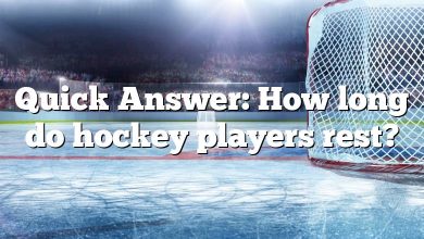 Quick Answer: How long do hockey players rest?