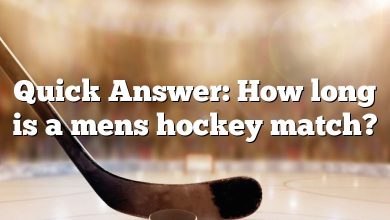 Quick Answer: How long is a mens hockey match?