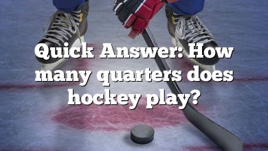 Quick Answer: How many quarters does hockey play?