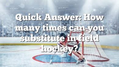 Quick Answer: How many times can you substitute in field hockey?