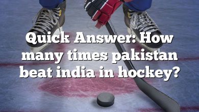 Quick Answer: How many times pakistan beat india in hockey?