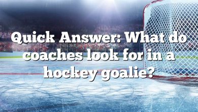 Quick Answer: What do coaches look for in a hockey goalie?