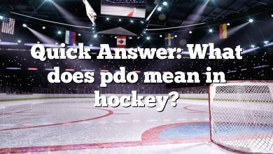 Quick Answer: What does pdo mean in hockey?