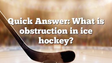 Quick Answer: What is obstruction in ice hockey?
