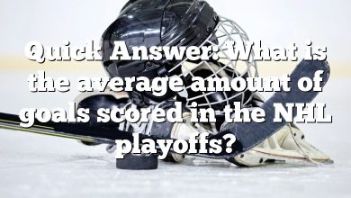 Quick Answer: What is the average amount of goals scored in the NHL playoffs?