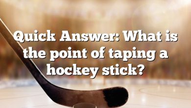 Quick Answer: What is the point of taping a hockey stick?