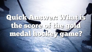 Quick Answer: What is the score of the gold medal hockey game?