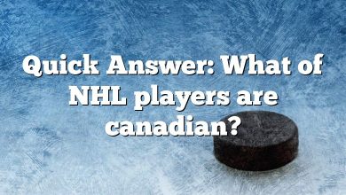 Quick Answer: What of NHL players are canadian?