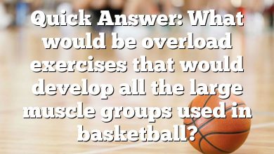 Quick Answer: What would be overload exercises that would develop all the large muscle groups used in basketball?