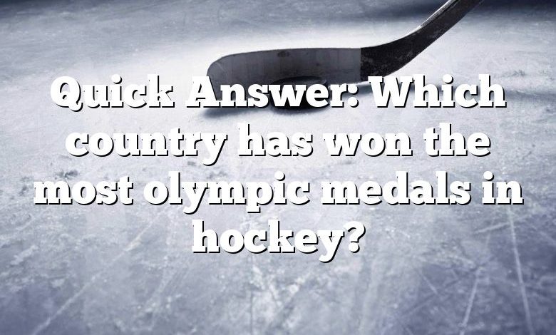 Quick Answer: Which country has won the most olympic medals in hockey?