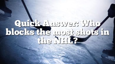 Quick Answer: Who blocks the most shots in the NHL?