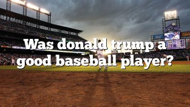 Was donald trump a good baseball player?