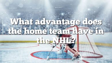 What advantage does the home team have in the NHL?