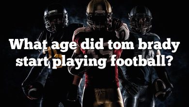 What age did tom brady start playing football?