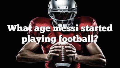 What age messi started playing football?