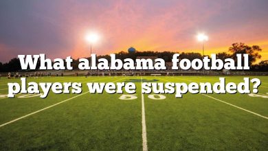 What alabama football players were suspended?