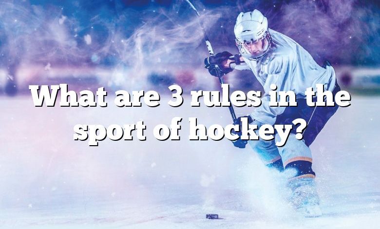 What are 3 rules in the sport of hockey?