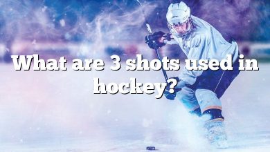 What are 3 shots used in hockey?