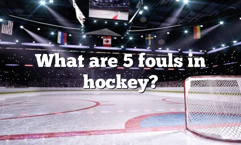 What are 5 fouls in hockey?