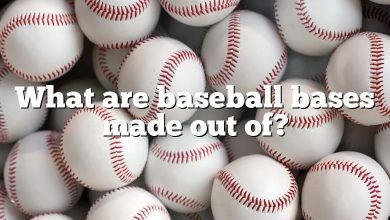 What are baseball bases made out of?