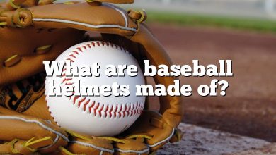 What are baseball helmets made of?
