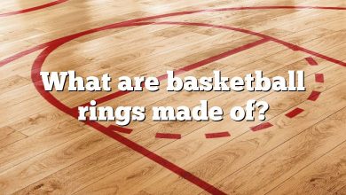 What are basketball rings made of?