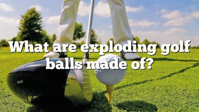 What are exploding golf balls made of?