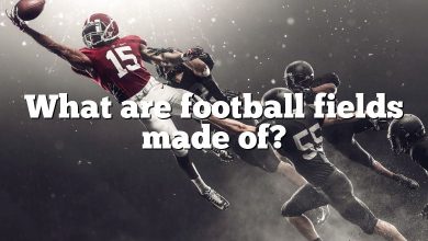 What are football fields made of?