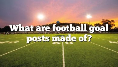 What are football goal posts made of?