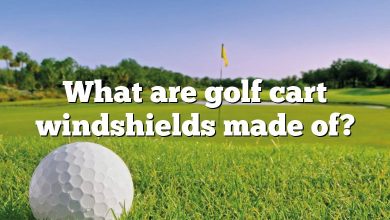What are golf cart windshields made of?