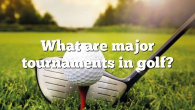 What are major tournaments in golf?