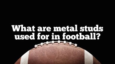 What are metal studs used for in football?