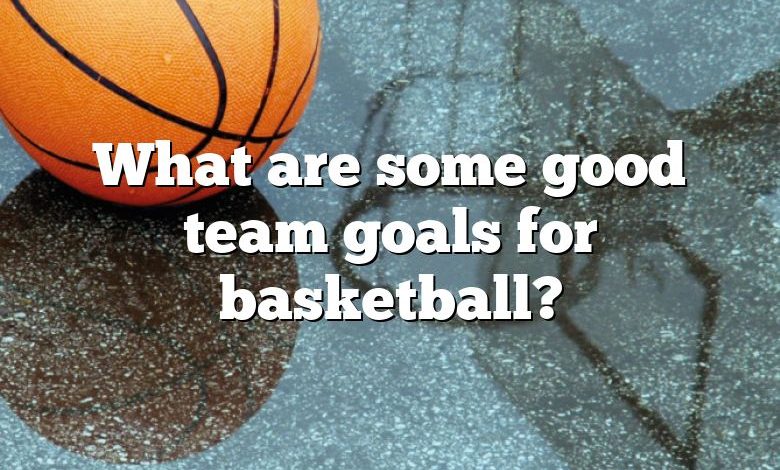 What are some good team goals for basketball?